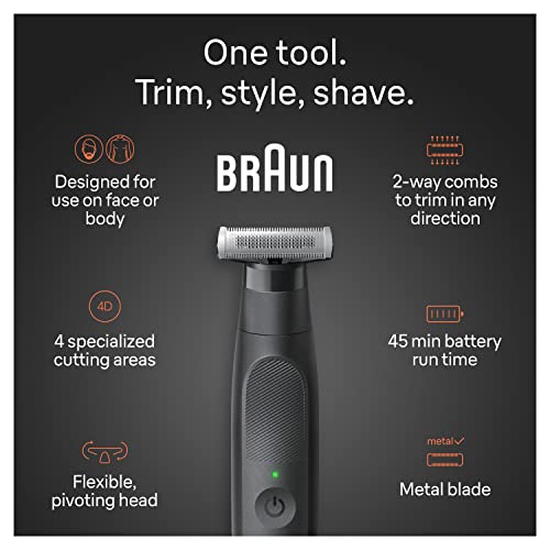 Men's Electric Trimmer for Face & Body, Beard Trimmer & Body Shaver, Waterproof O72276