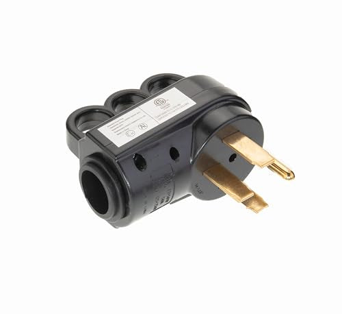 50 AMP RV Replacement Plug with Handle, 14-50P 4 Prong, 125V/250V V493