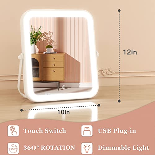 Lighted Vanity Mirror with Touch Control, 360° Rotation P15685