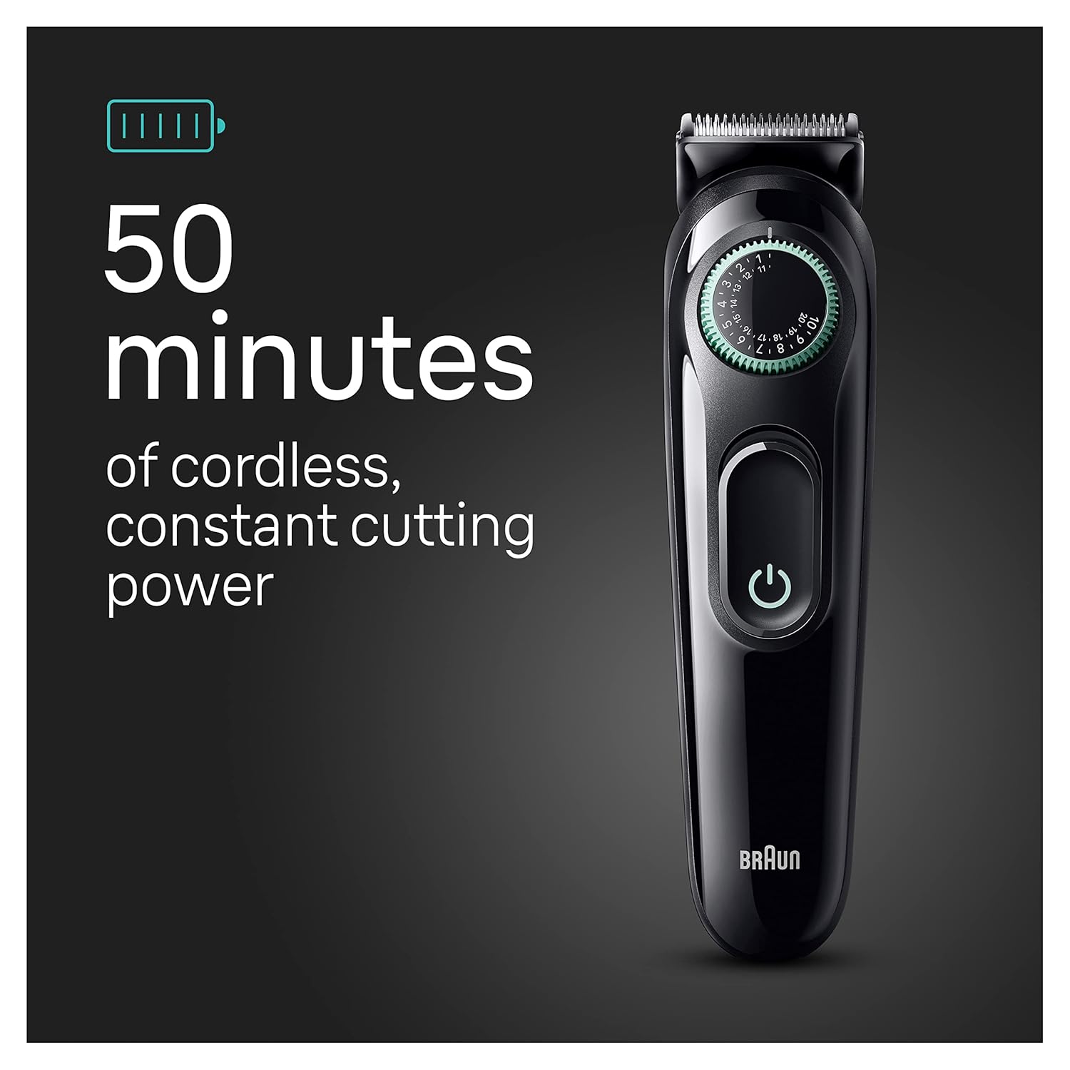 5-in-1 Men's Trimmer with Beard, Ear & Nose Trimmer, Hair Clippers, 40 Length Settings, Washable M635768