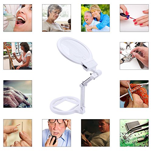 Floor Magnifying Lamp with Light and Stand, 36 LED Dimmable T325