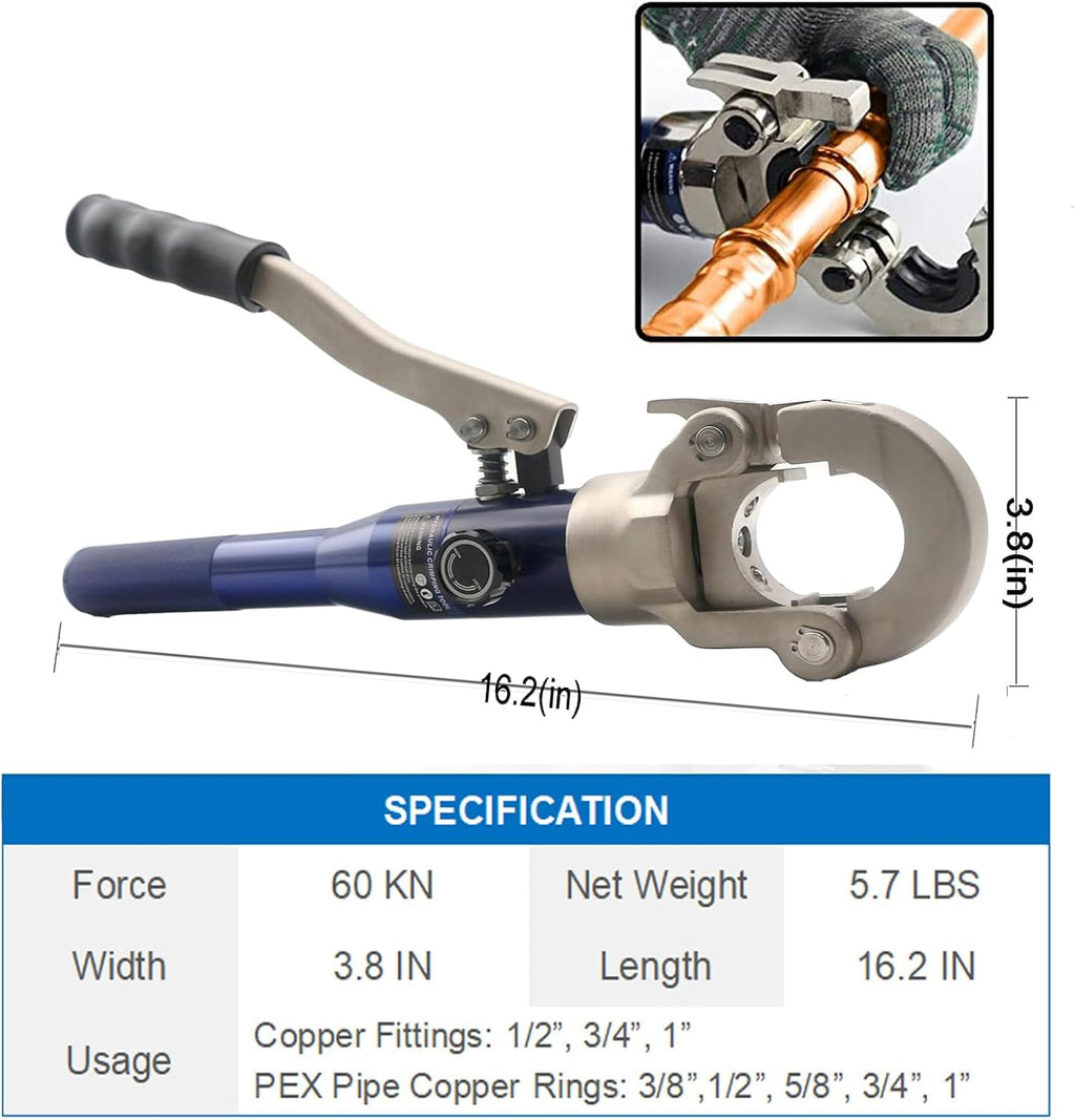 Copper Press Tool Pipe Crimping Tool for ProPress Fittings and PEX Pipe G1936