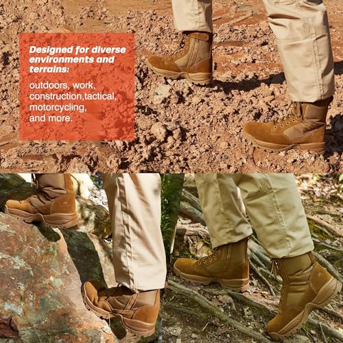 Tactical Work Boots for Hiking Motorcycling and Combat Outdoors B91384
