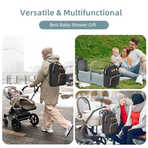 Diaper Bag Backpack with Changing Station, Black K21063