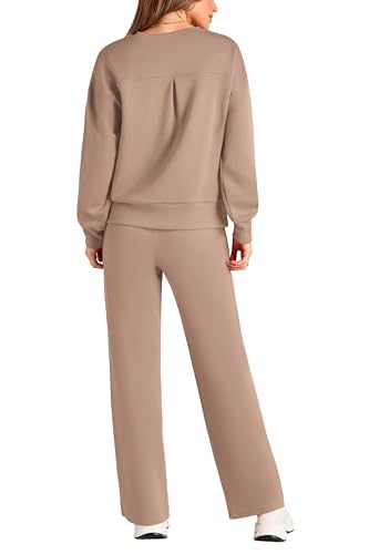 Women's 2 Piece Lounge Set Long Sleeve Tops and Pants S2586