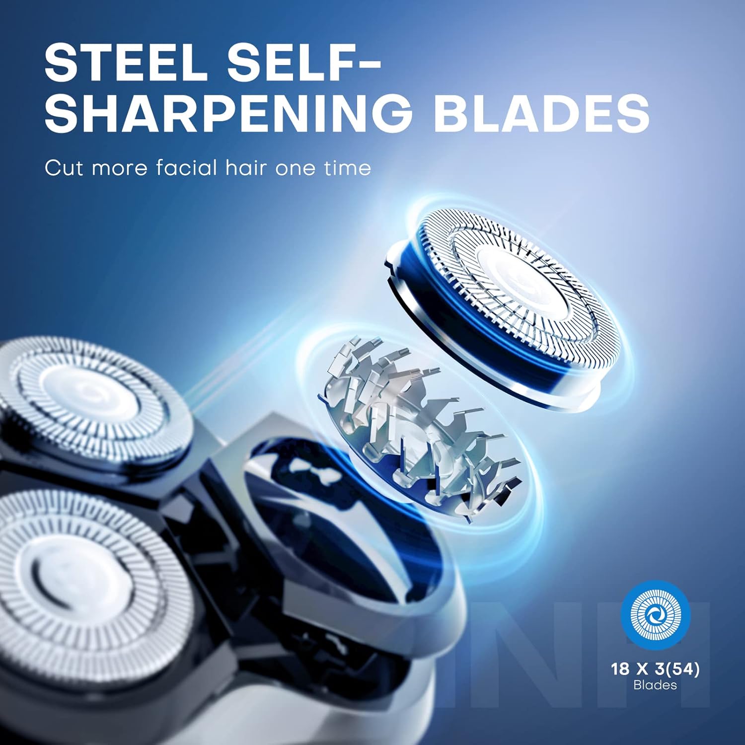 Rotary Electric Shaver for Men, Washable Wet & Dry with Pop-up Trimmer G58083