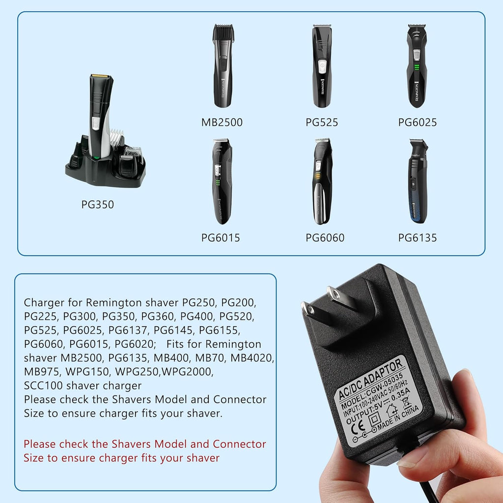 Charging Cord for Electric Shaver and Beard Trimmer, 6.4ft A93459