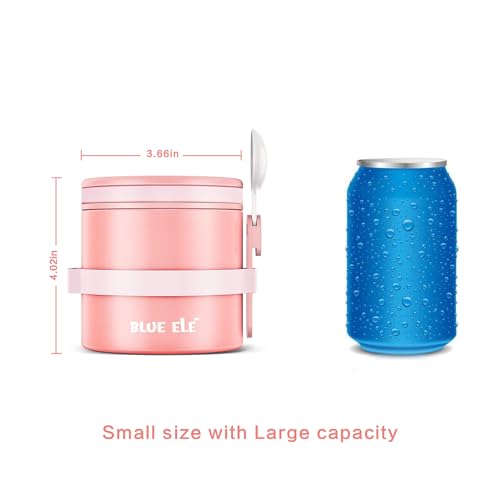 Leakproof Vacuum Insulated Thermos Lunch Container with Folding Spoon, 13.5oz C385694