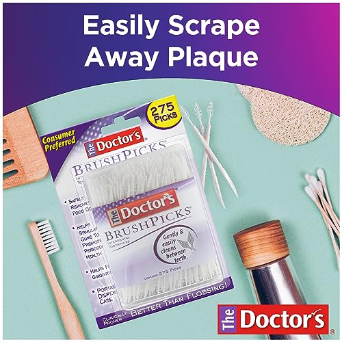 Interdental Brushes and Dental Picks 2-in-1, 275 Toothpicks, 4 Pack P30652