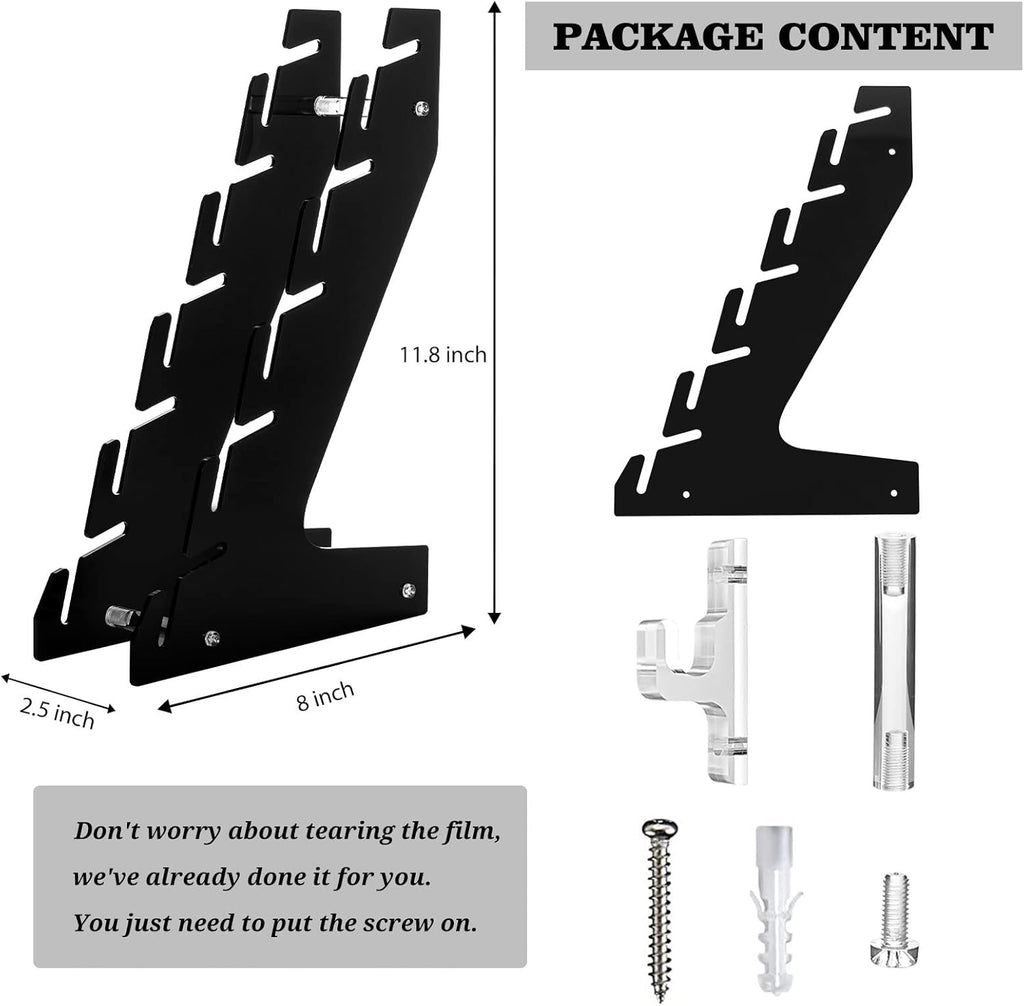 Acrylic Hat Racks for Baseball Caps, Wall Mount or Stand Up, Set of 2 G487030
