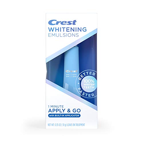 Crest Whitening Emulsions On-the-Go Leave-on Teeth Whitening Gel Kit with Built-in Applicator, 0.35 oz (10g), Twin Value Pack