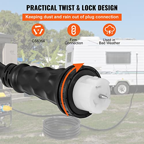 15 FT 50 Amp Generator Extension Cord NEMA 14-50P to SS2-50R & CS6364 G509