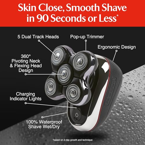 Cordless Head Shaver for Bald Men with 5 Dual Track Heads, Waterproof V565101
