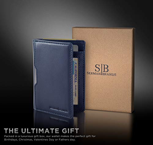 Slim Leather RFID Blocking Minimalist Bifold Wallet for Men M382