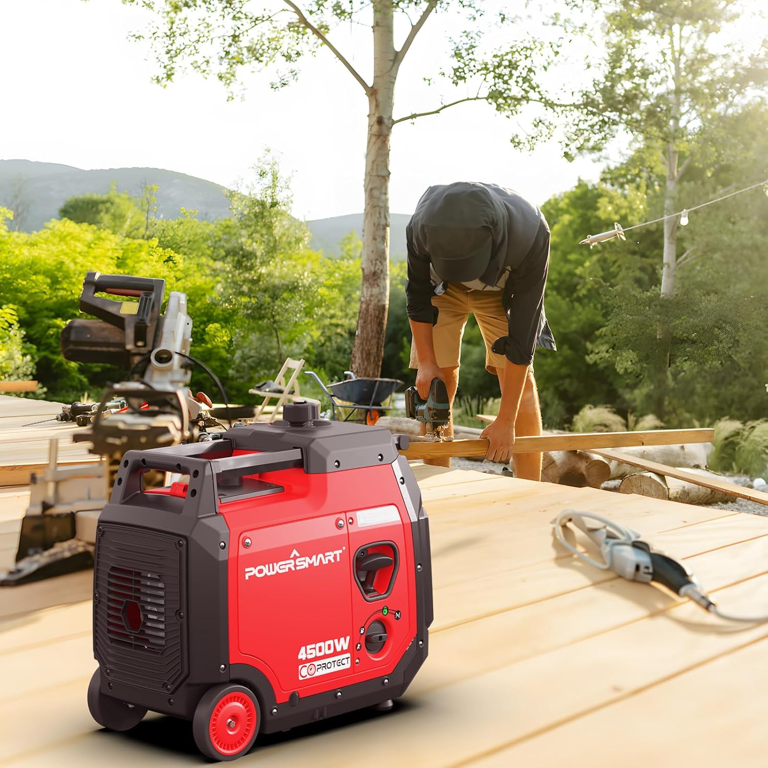 4500-Watt Portable Inverter Generator with CO Sensor, Electric Start B6920