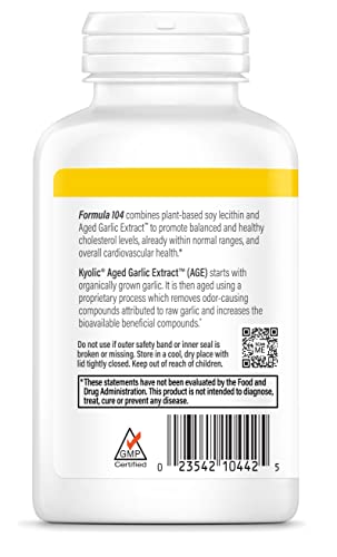 Aged Garlic Extract Cholesterol Health Supplement, 300 Capsules V975880