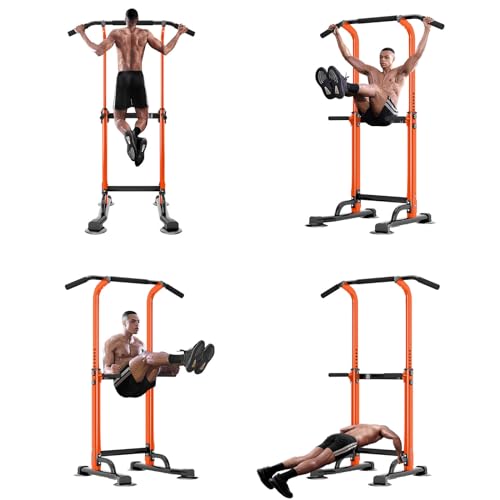 Adjustable Power Tower Dip Station for Home Gym Strength Training I503
