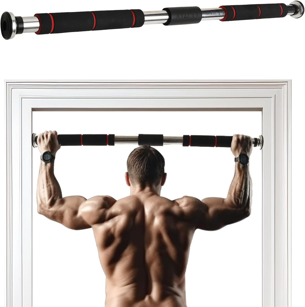 Pull Up Bar Dip Station Home Gym Equipment for Doorway, Wall Mounted Pull Up Bar for Adults Kids, Strength Training Equipment with Adjustable Height, 330 lbs Capacity