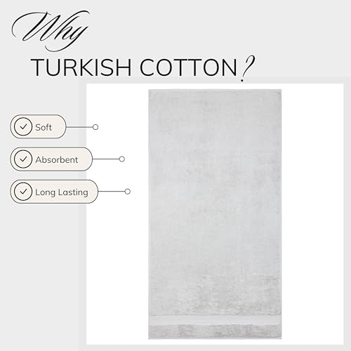 6 Piece Bath Towel Set - Soft Absorbent Quick Dry - 100% Turkish Cotton - Green X78224