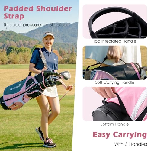 Women’s Complete Golf Club Set Right Hand with Cart Bag Y3277