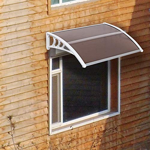 Window Awning Door Canopy, 35" x 40" Polycarbonate, UV Rain Snow Protection T885205