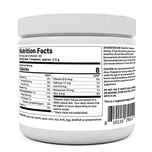 Wheatgrass Superfood Powder - Organic Raw Juice Ultra-Concentrated - Chlorophyll and Trace Minerals - Gluten-Free Non-GMO - 60 Servings Z298