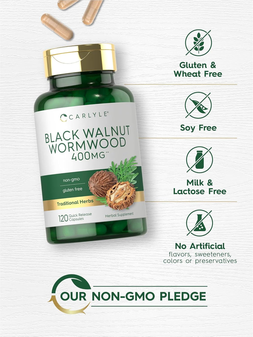 Black Walnut Wormwood Herbal Complex, 120 Capsules N251