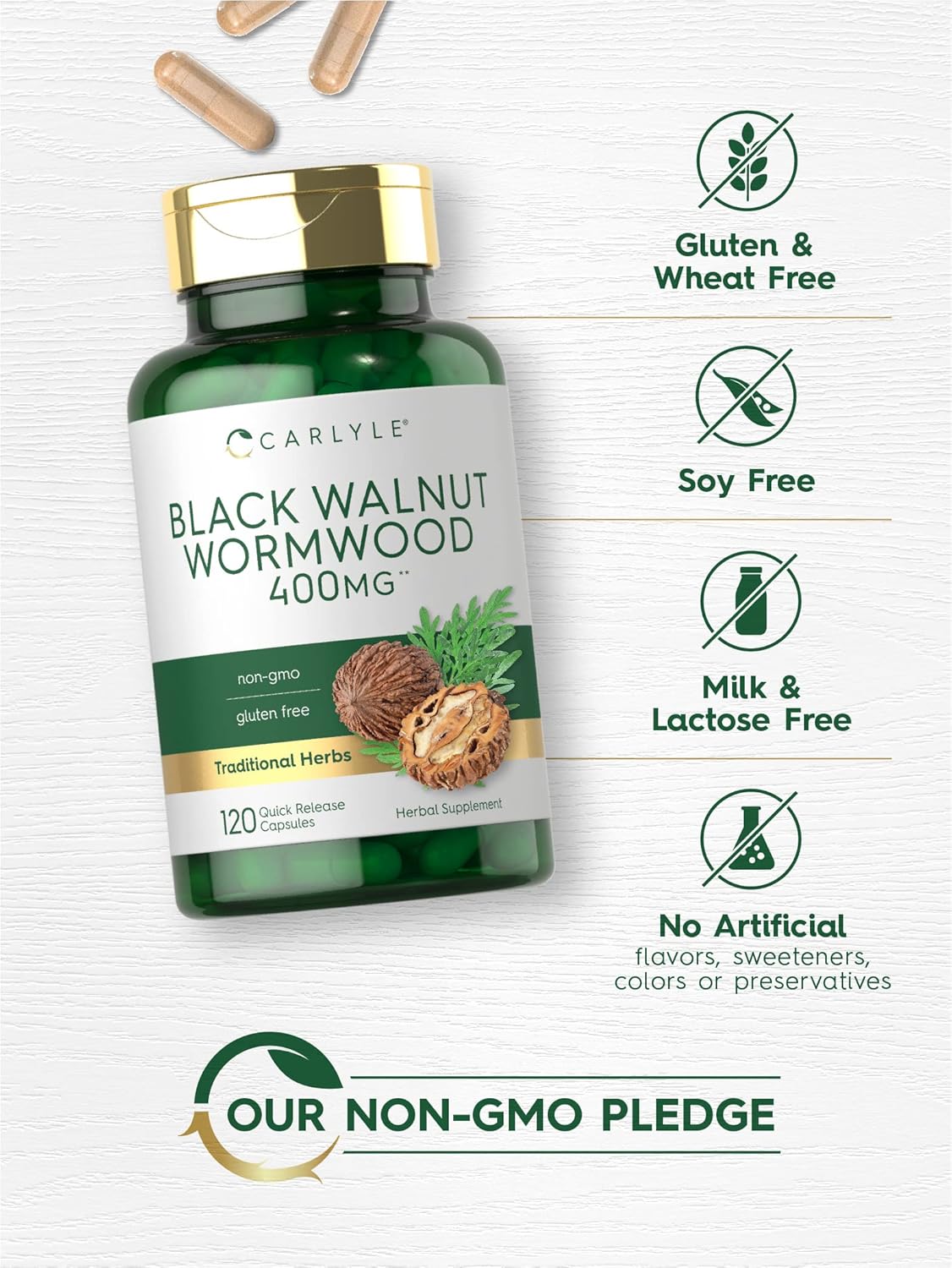 Black Walnut Wormwood Herbal Complex, 120 Capsules N251