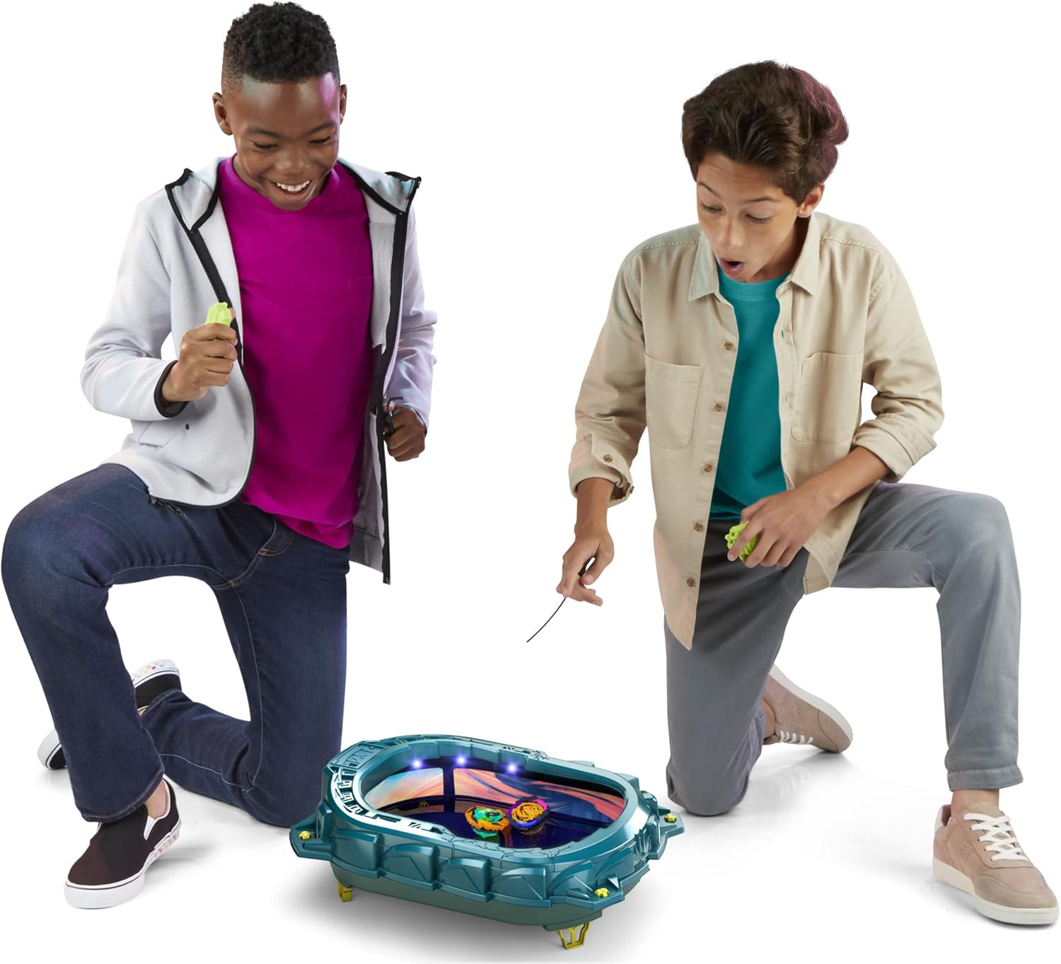 Spinning Tops Battle Set with Stadium and 2 Launchers, Toys for Ages 8 and Up E1571