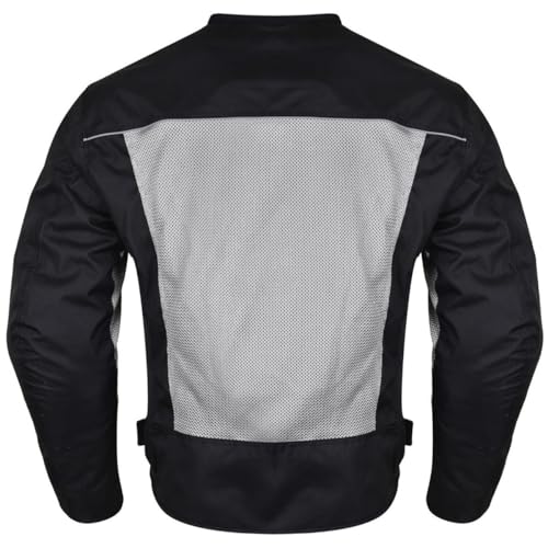 Men's Reflective Mesh Motorcycle Jacket with CE Armor W478
