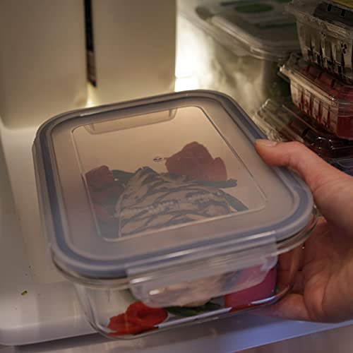 Glass Food Storage Containers with Lids, 9 Pack, Airtight & Leak Proof A9201