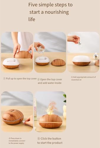 Wood Grain Essential Oil Diffuser 200ml with Auto-Off H94156