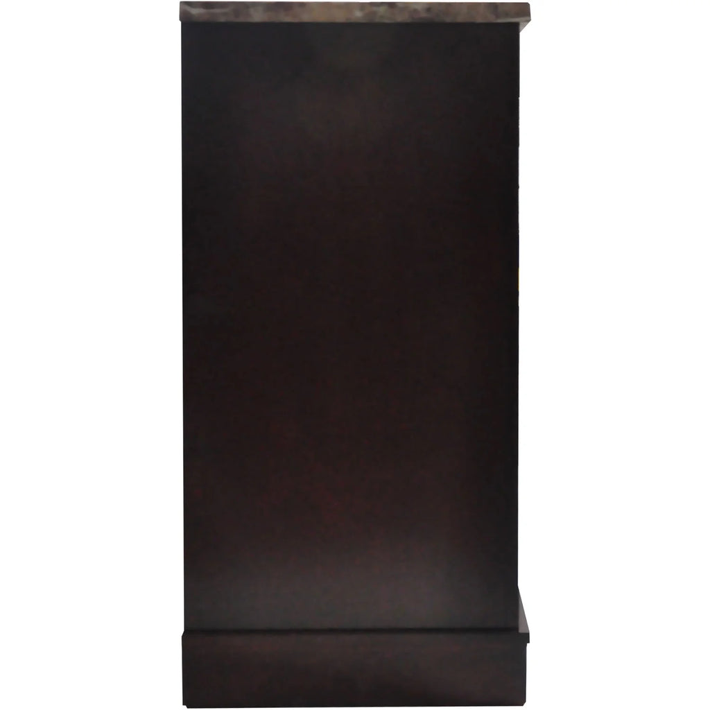Freestanding Electric Fireplace with Log Insert and Remote, Mahogany Mantel W8113