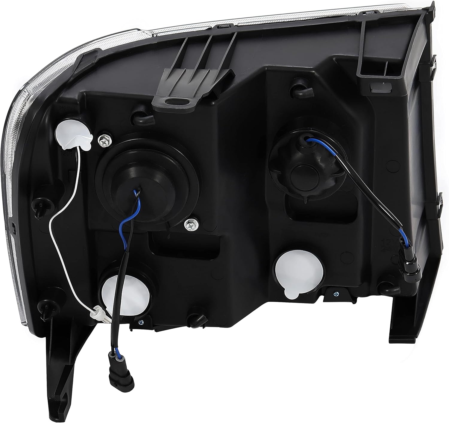 LED Projector Headlights for GMC Sierra 1500 2500HD 3500HD 2007-2014, Black Housing Clear Lens S566