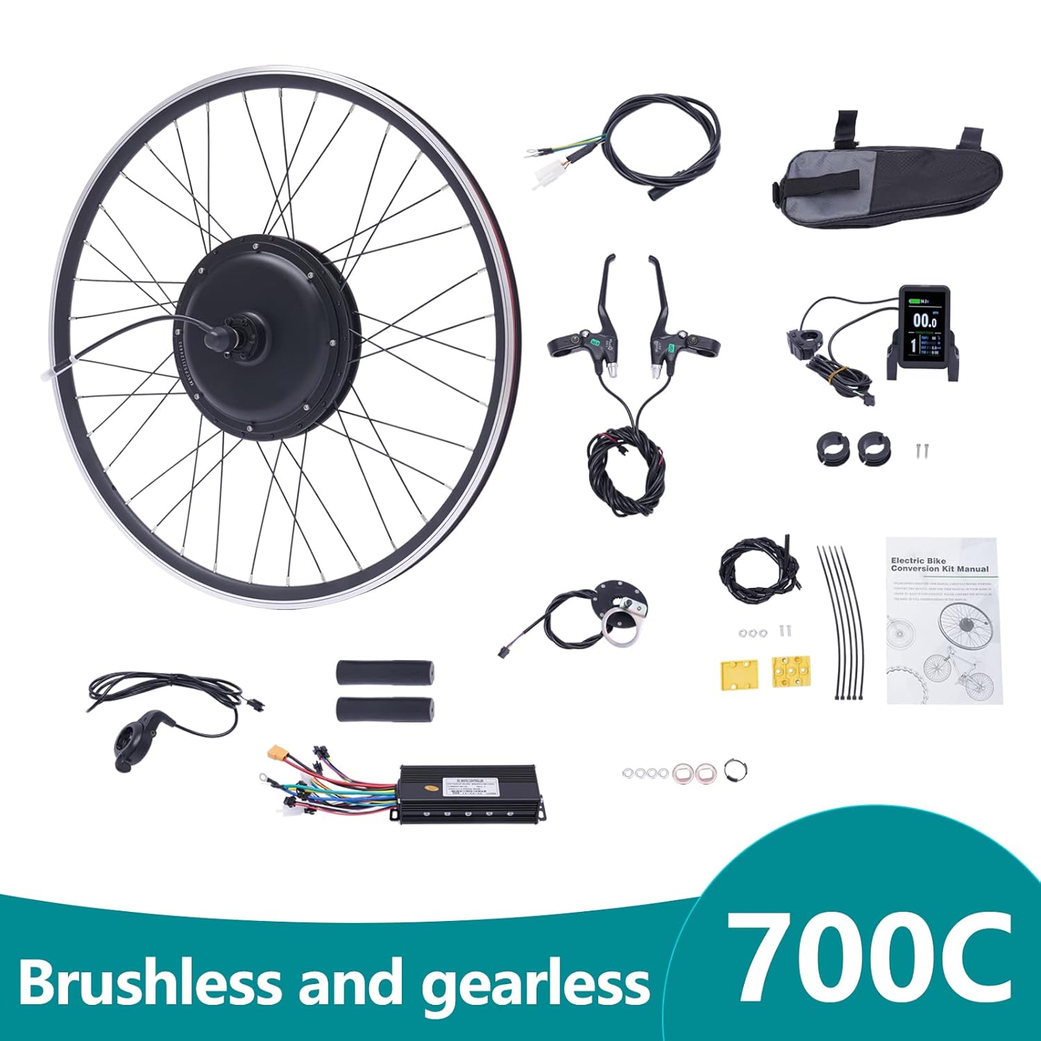 48V 1000W Electric Bicycle Front Hub Motor Conversion Kit F4139