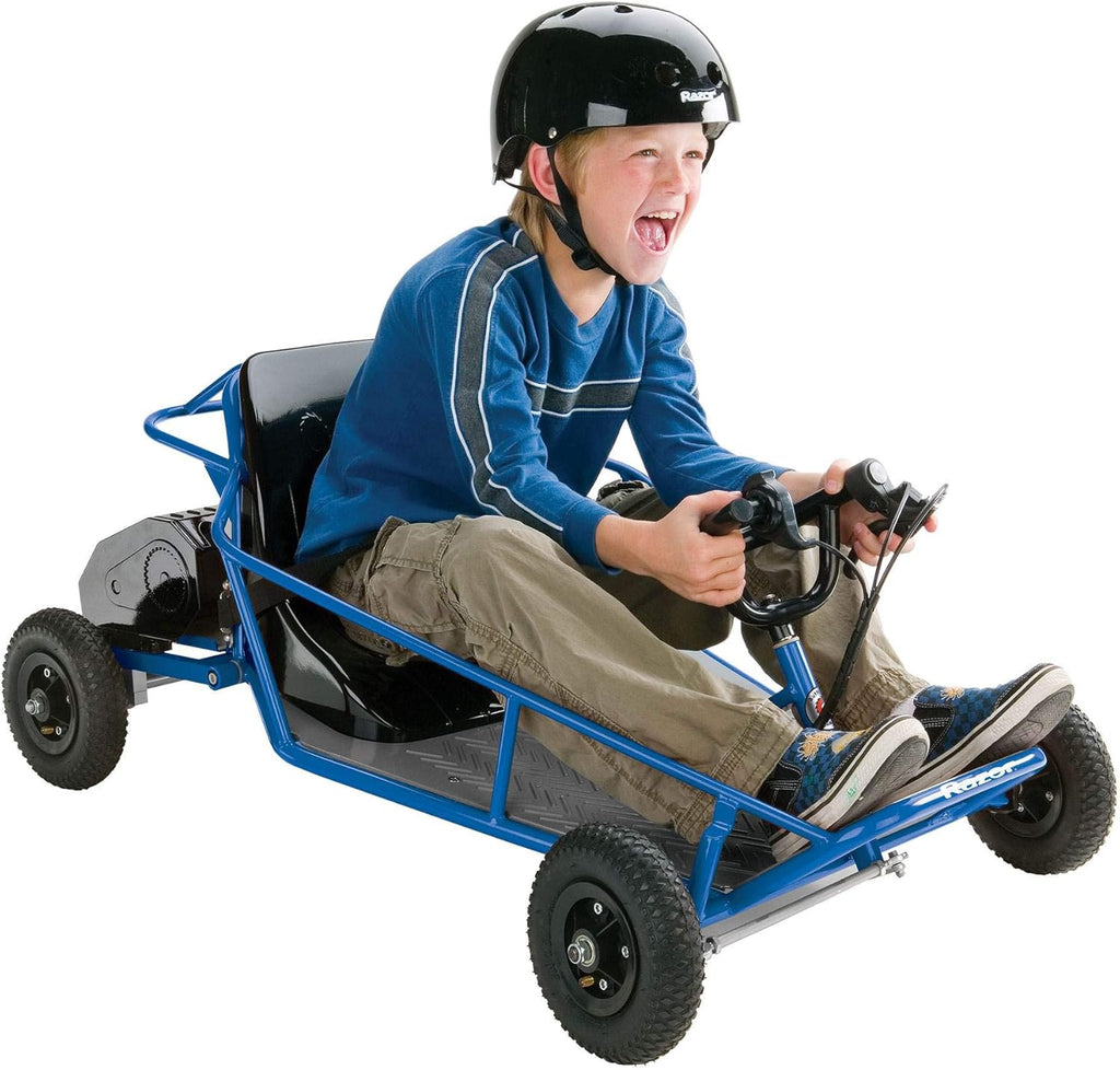 Electric Compact Steel Frame Kart Dune Buggy for Ages 8 and Up, Blue W87657