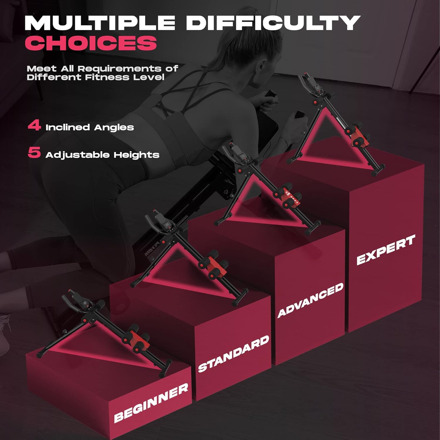 Adjustable Ab Machine for Home Gym Strength Training M212057