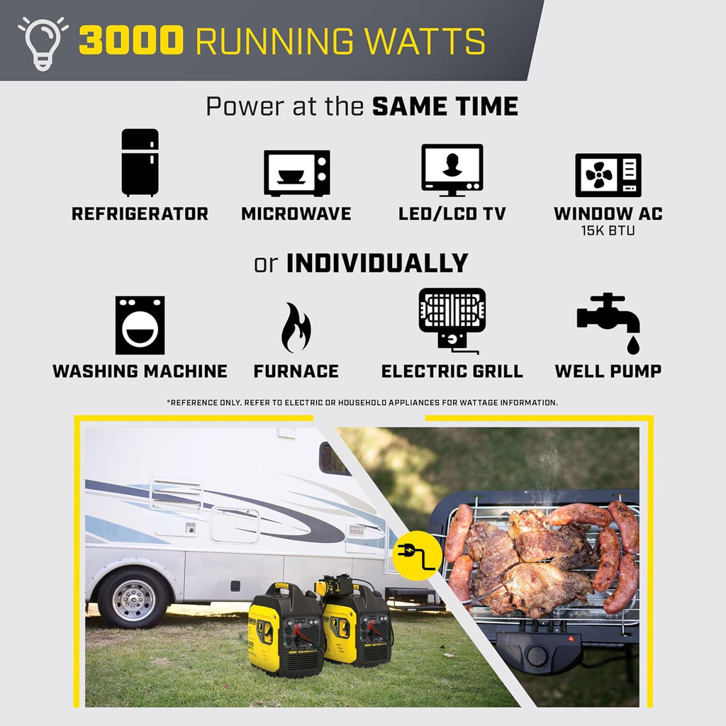 4000-Watt Dual Fuel RV Ready Portable Inverter Generator N171166