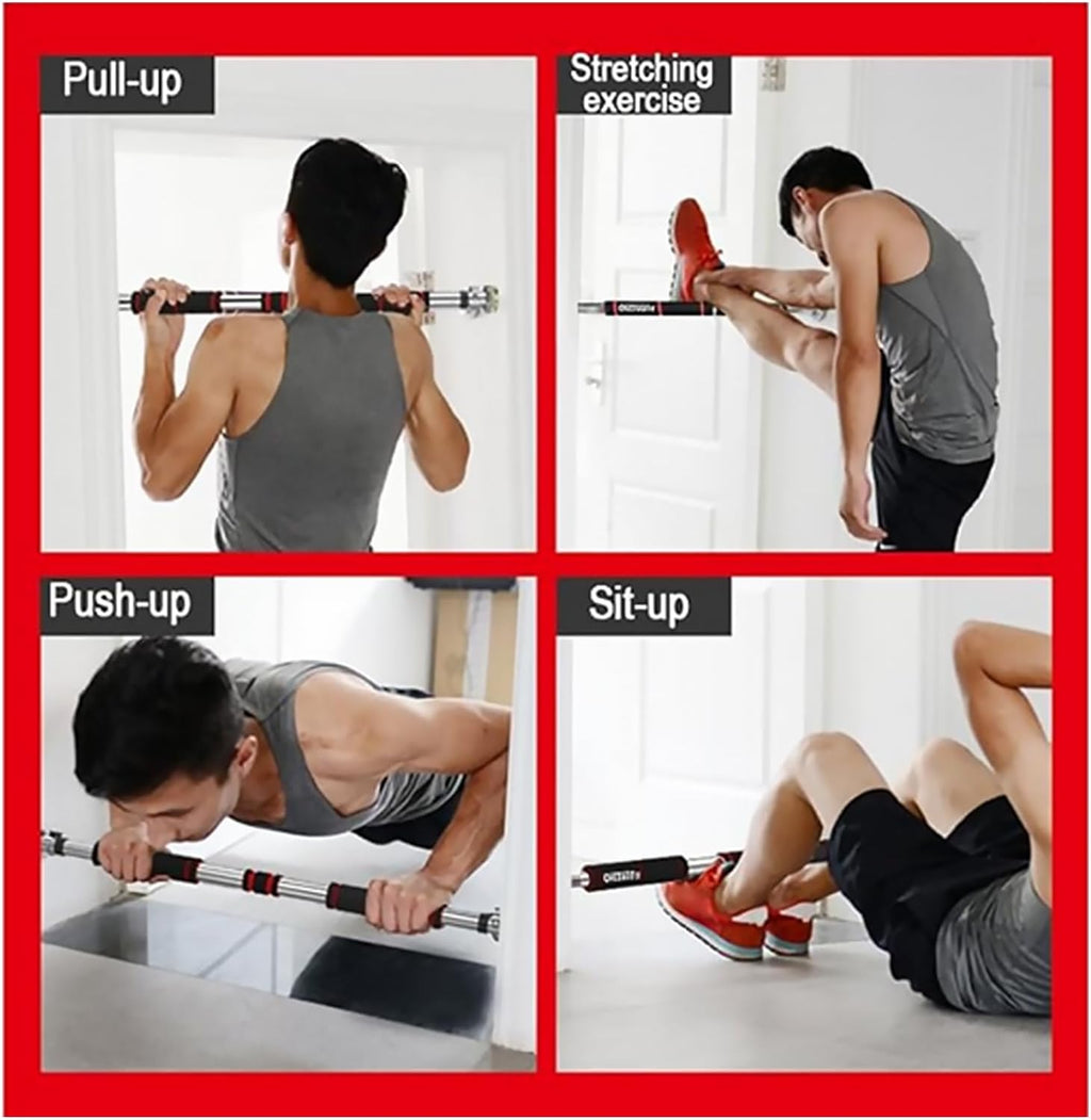 Pull Up Bar Dip Station for Home Gym, Wall Mounted, Adjustable Height, 330 lbs Capacity E130