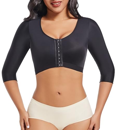 Post Op Arm Compression Sleeve Lipo Front Closure Faja Shapewear J521