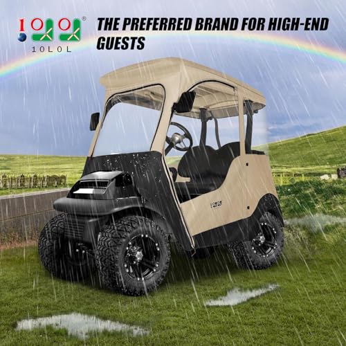 Golf Cart Enclosure for 2 Passenger, Waterproof Windproof Transparent Cover L4294