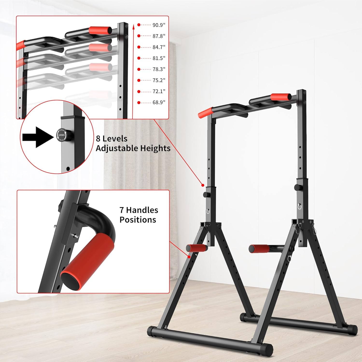 Foldable Pull Up Bar Station for Home Gym Strength Training G198