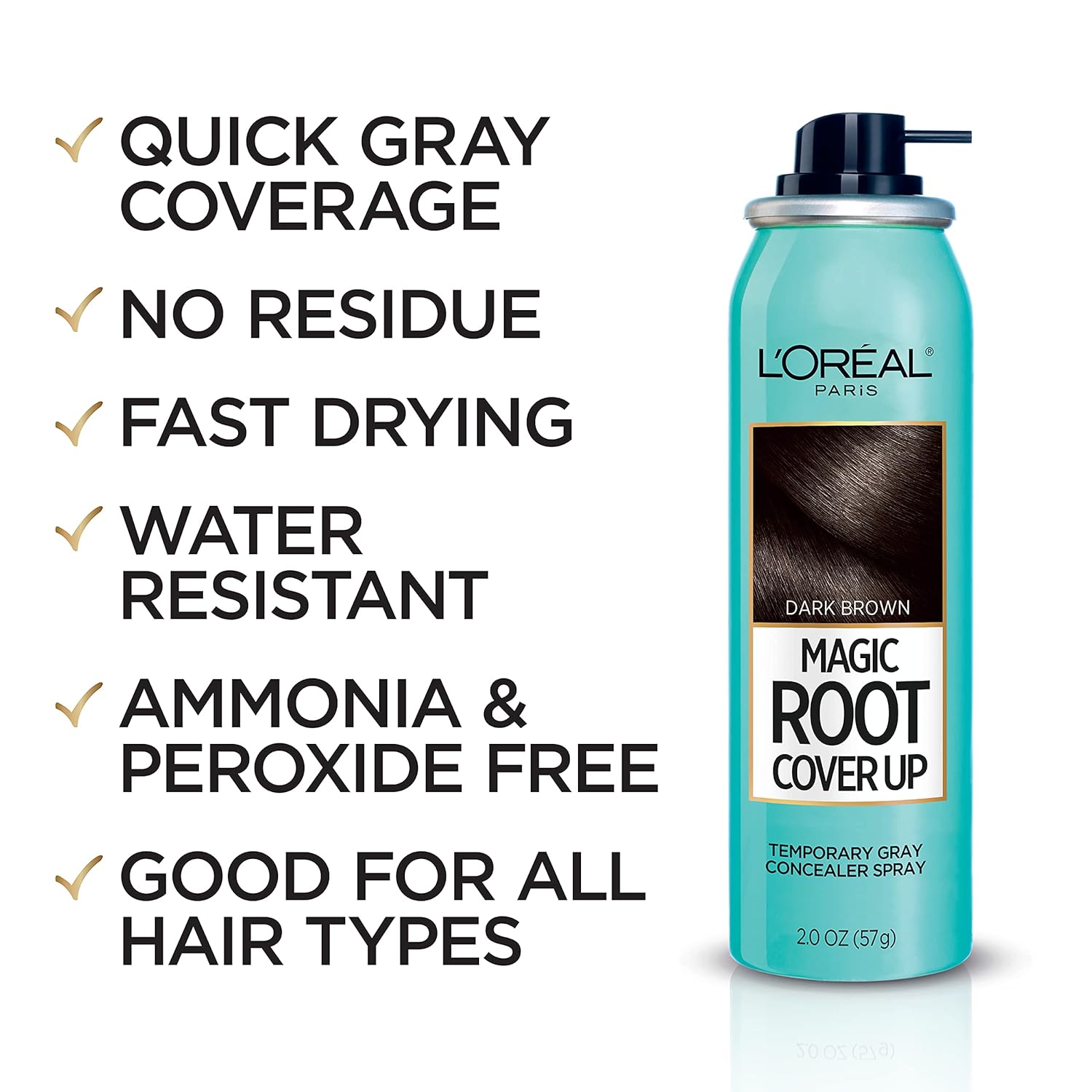 Root Cover Up Gray Concealer Spray Light Brown and Dark Brown Bundle N9764