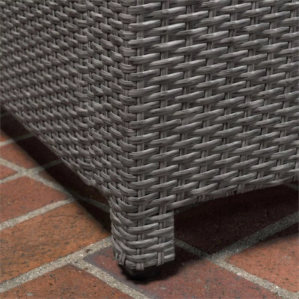 Outdoor Wicker Chair and Wood Table Set N6504