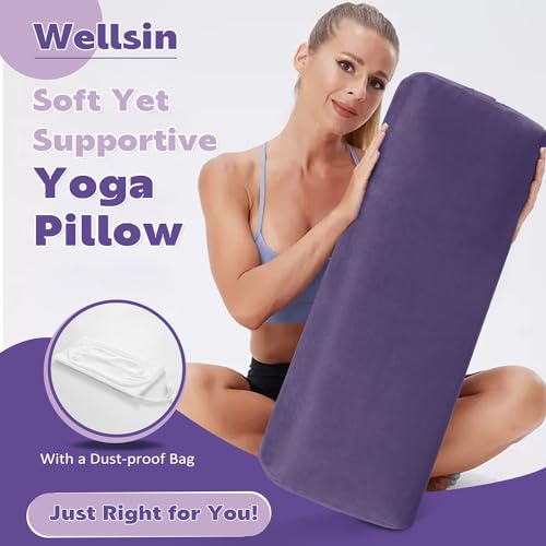 Rectangular Yoga Bolster Pillow with Washable Suede Cover L838460
