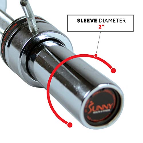 Olympic Barbell Bar with Locking Collars, 20" Heavy Duty Dumbbell Handle E257