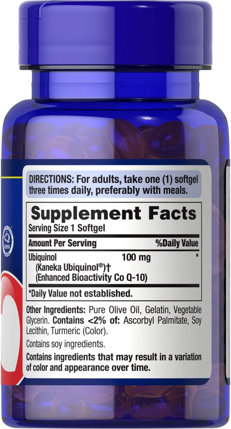 Ubiquinol 100mg CoQ10, 120 Softgels B964893