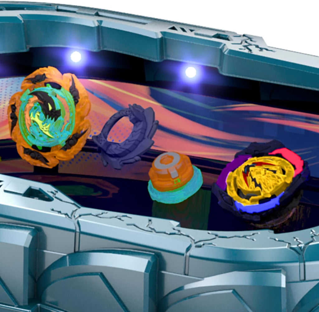 Spinning Tops Battle Set with Stadium and 2 Launchers, Toys for Ages 8 and Up E1571