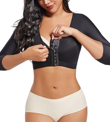 Post Op Arm Compression Sleeve Lipo Front Closure Faja Shapewear J521