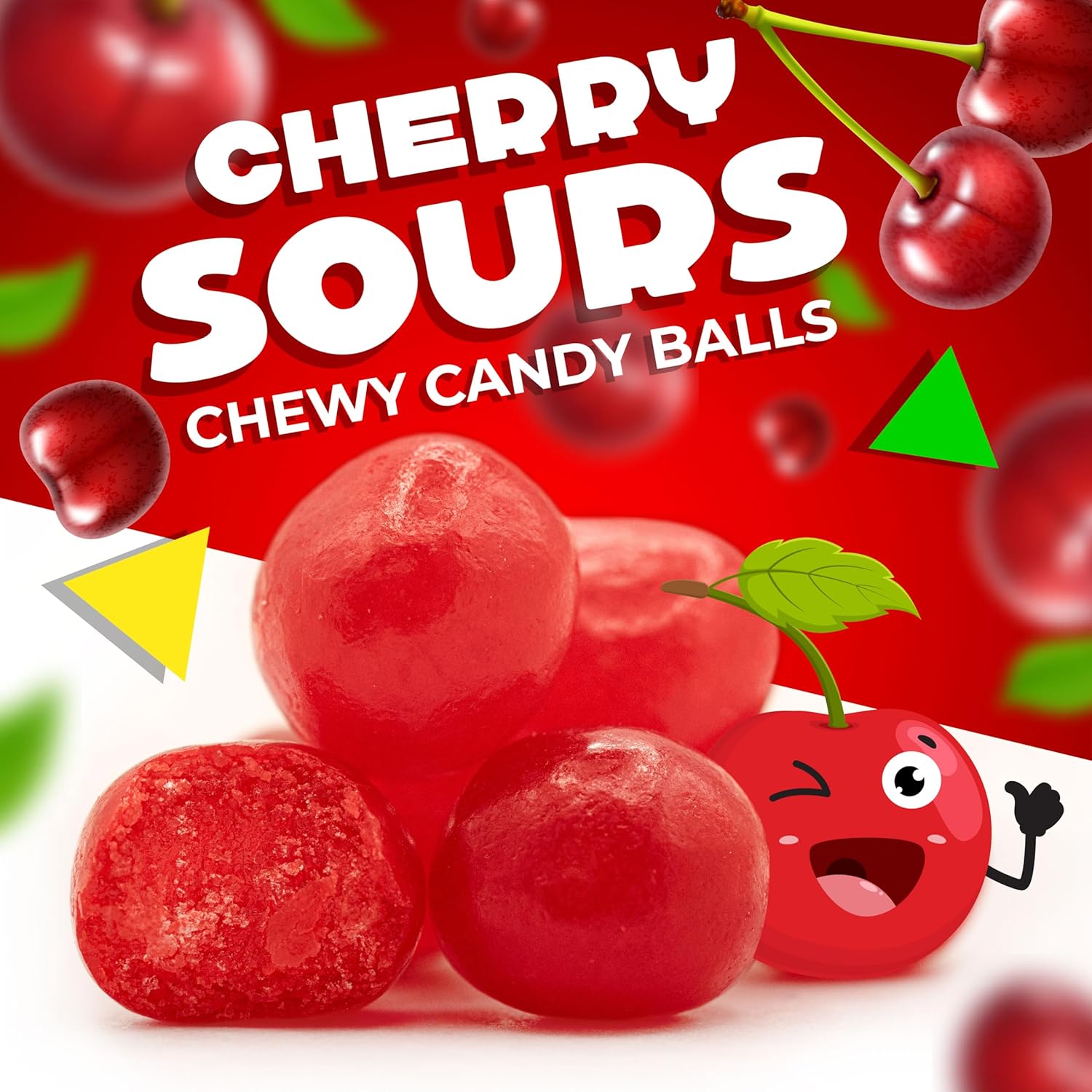 Chewy Cherry Sours Candy, 2 Pound Bag G466